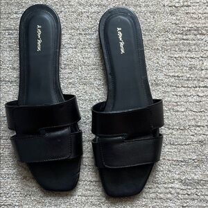 & Other Stories Black Leather Sandals
